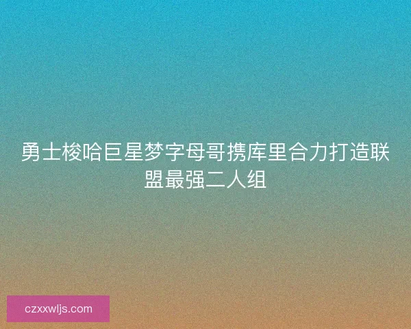 勇士梭哈巨星梦字母哥携库里合力打造联盟最强二人组